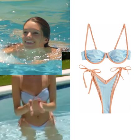 Ally Lewber’s Blue and Orange Bikini