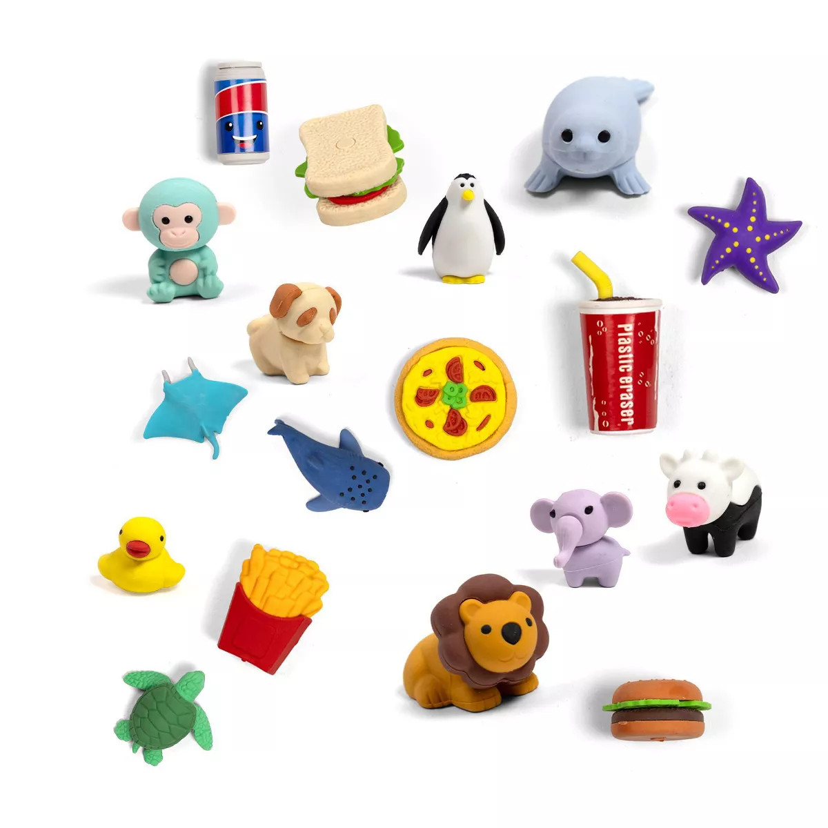 Yoobi 3pk Eraser 3D Mystery Bag 2 | Target