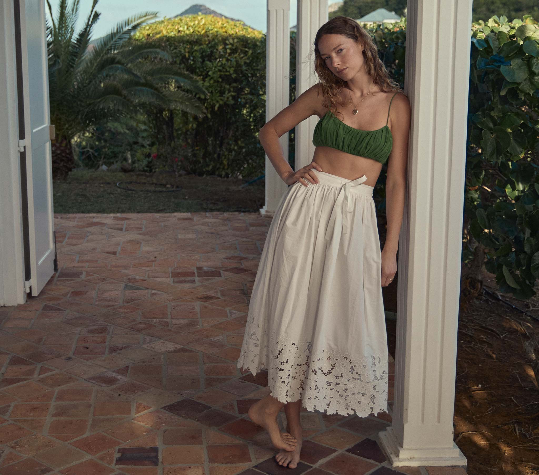 Georgina Skirt - Salt | DÔEN | DOEN