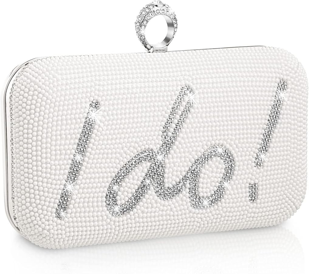 Kacctyen Rhinestone Clutch Bag Bride Clutch Purse Diamond Evening Bag Bride Purse Embellished Jew... | Amazon (US)