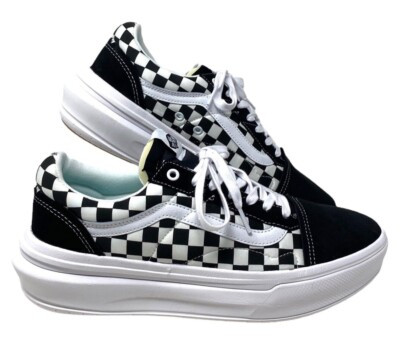 VANS Old Skool Overt CC Shoe Platform Black Check Canvas Suede Women VN0A7Q5E95Y  | eBay | eBay US