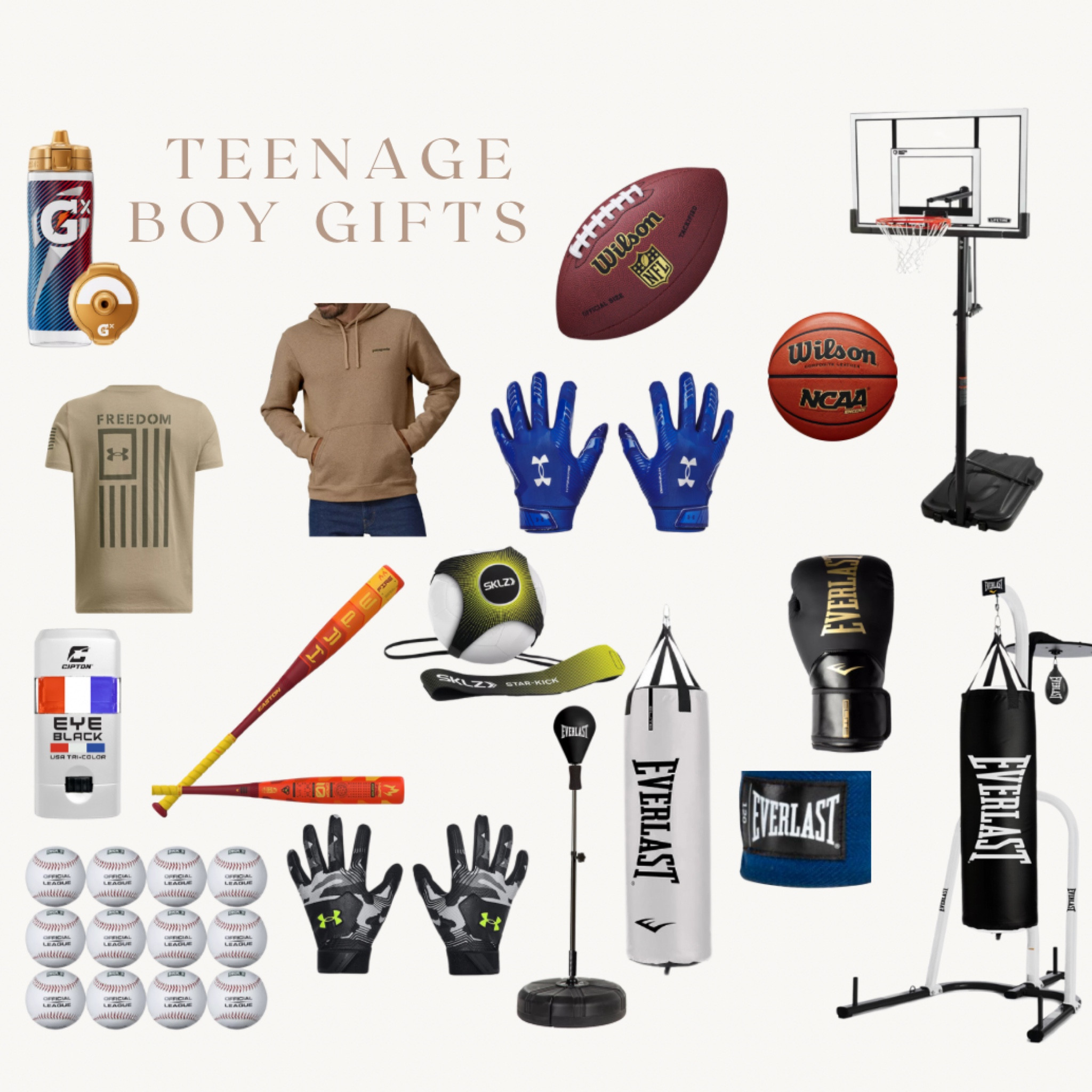 Last minute gift ideas for your boys!! 
Football
Boxing
Basketball
Baseball
Gatorade water bottle
Soccer 

#LTKGiftGuide #LTKFindsUnder100 #LTKHoliday