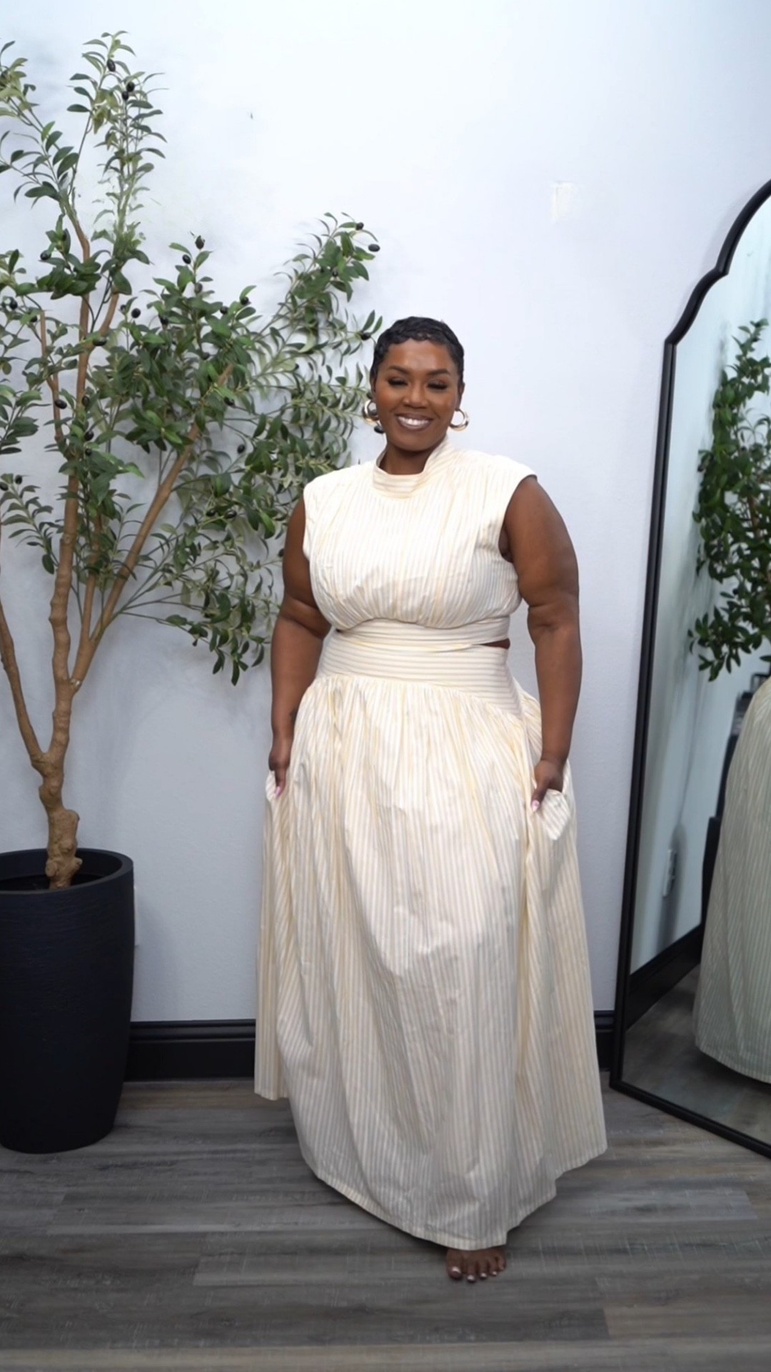 Yellow semi-backless maxi dress from Nordstrom 