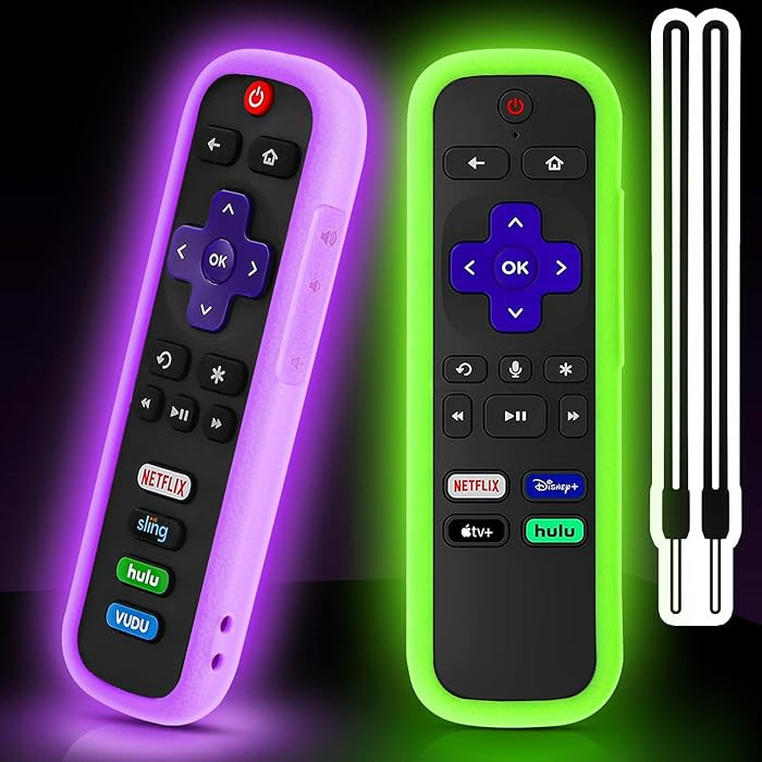 2 Pack Remote Cover for Roku, Battery Cover for TCL Roku Smart TV Steaming Stick Remote, Silicone... | Amazon (US)