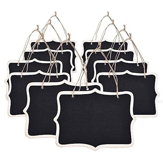eBoot Mini Rectangle Chalkboard Label for Message Board Signs, Black, Set of 10 | Amazon (US)