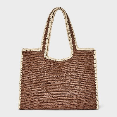 Straw XL Tote Bag - A New Day™ | Target