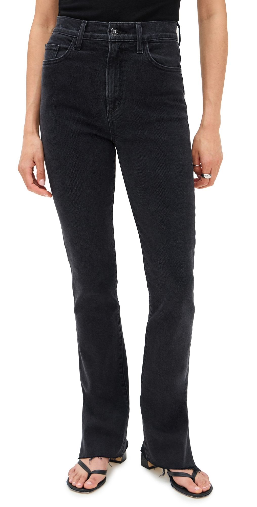 Favorite Daughter Valentina Super High Rise Tower Jeans with Slit Hem Boulder 24 | Shopbop