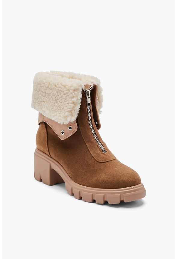 Betsy Shearling Cuff Ankle Boot | JustFab