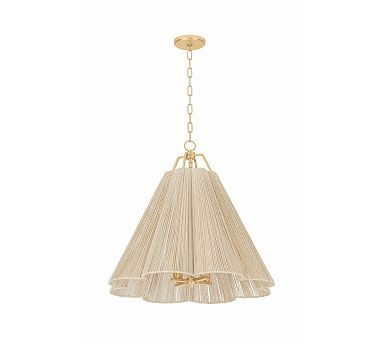Kylie Abaca Rope Pendant (18"-27.5") | Pottery Barn (US)
