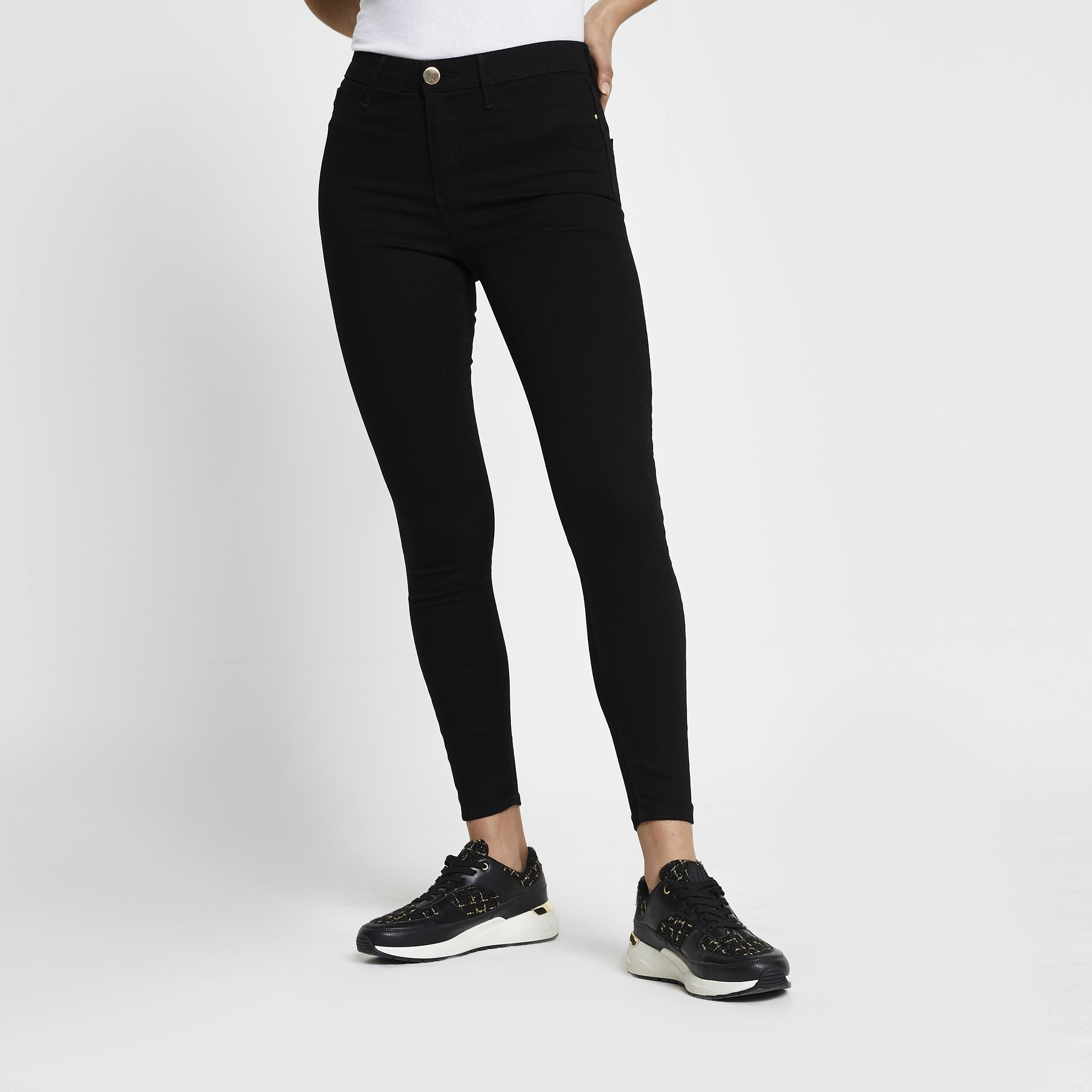 River Island Womens Black Molly Mid Rise Skinny Jean | River Island (UK & IE)