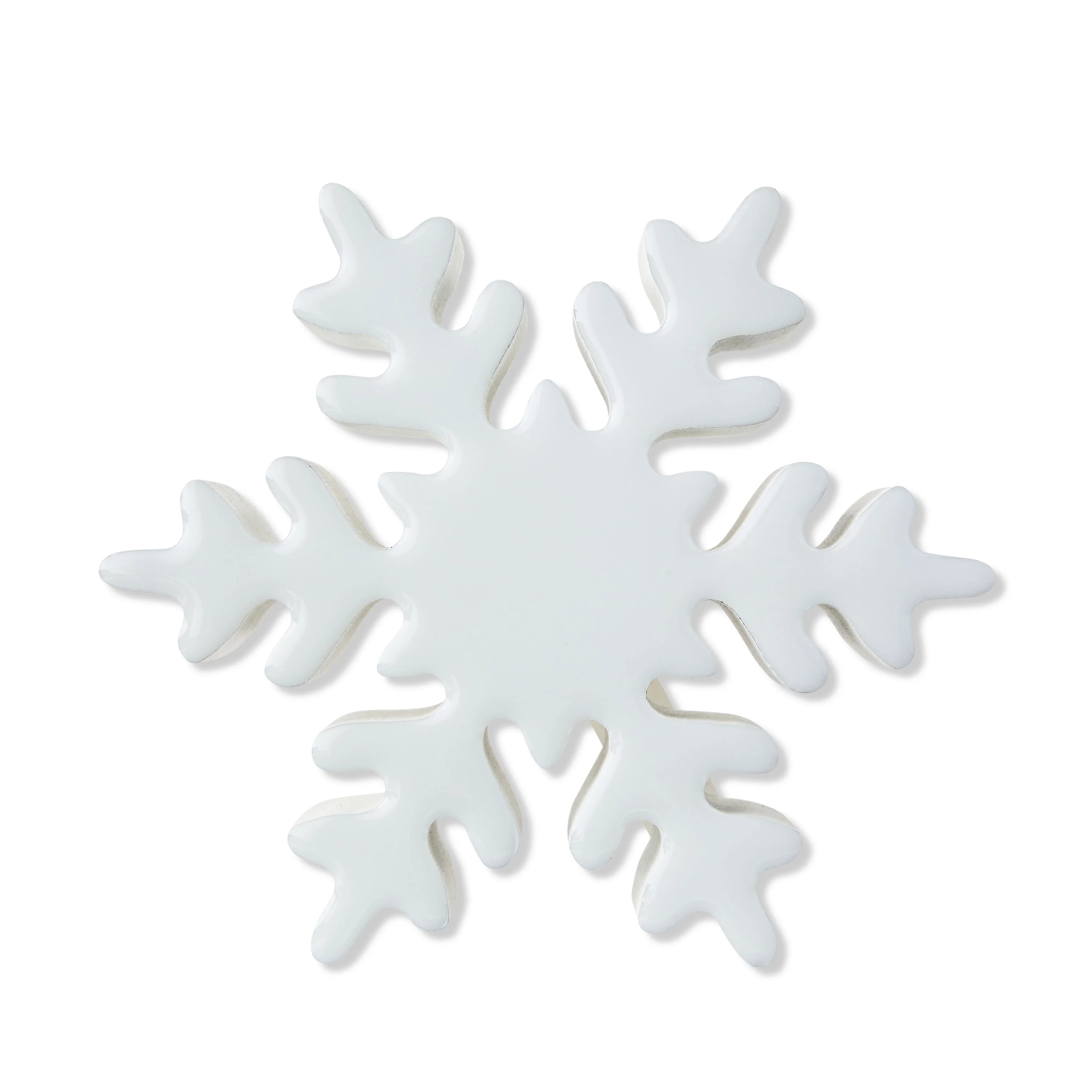 Small Wood Snowflake Christmas Decoration, 6 in x 5 in, White, by Holiday Time - Walmart.com | Walmart (US)