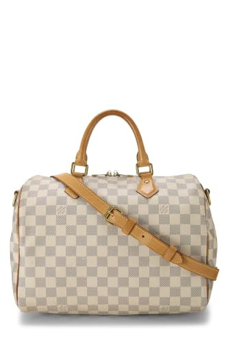 Louis Vuitton, Pre-loved Damier Azur Speedy Bandouliere 30, White | Amazon (US)