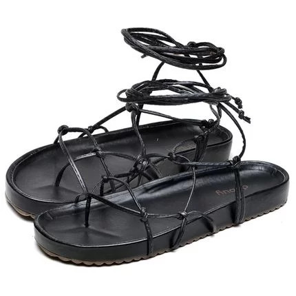 Sandália Rasteira Feminina Papete DUBUY 2040FG Preto | Dafiti (BR)