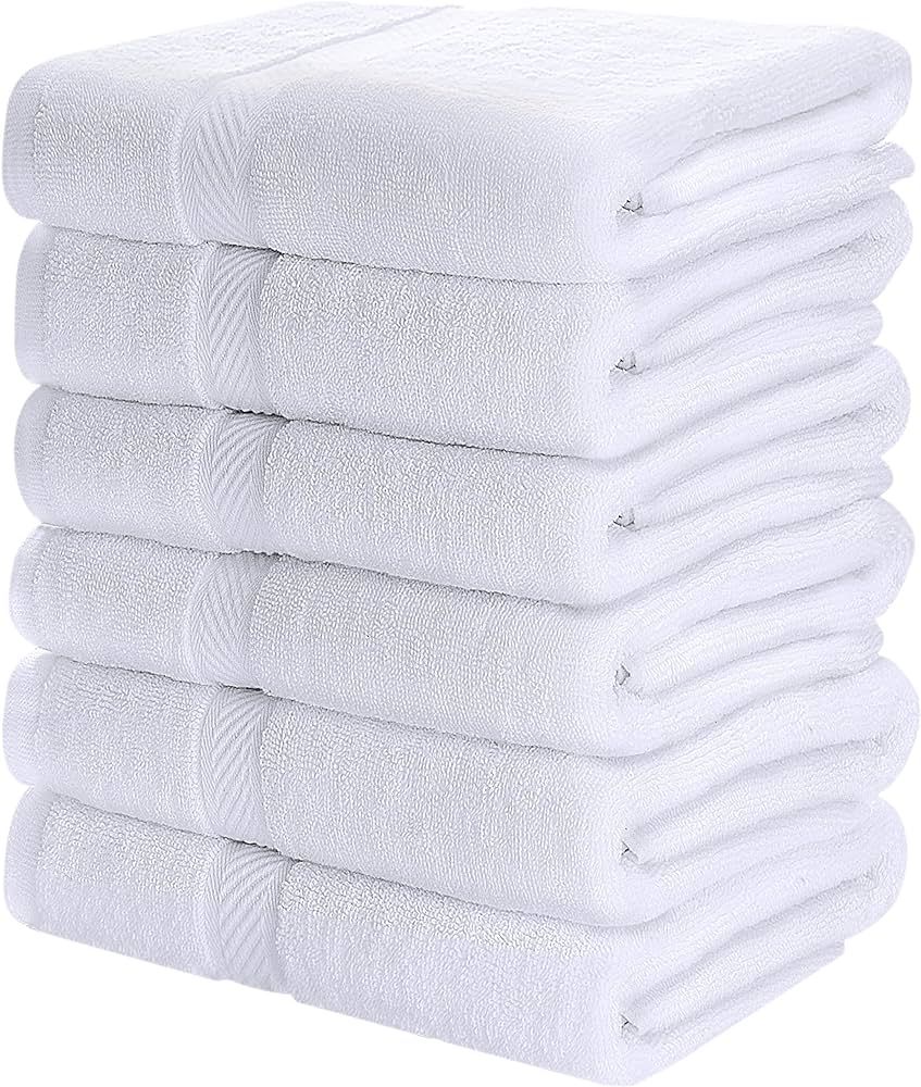 Utopia Towels 6 Pack Medium Bath Towel Set, 100% Ring Spun Cotton (24 x 48 Inches) Lightweight an... | Amazon (US)