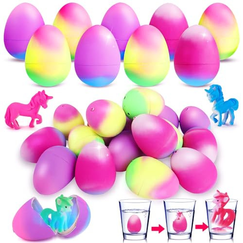 9 PCS Unicorn Hatching Eggs Easter Basket Stuffer Party Favors Treasure Box Toys Classroom Unicorn Toys Girl Gift Easter Egg Bulk Surprise Item for 4 5 6 7 8 Year Old Kid Prizes Goodie Bag Stuffer | Amazon (US)