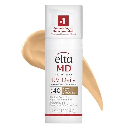 EltaMD UV Daily SPF 40 Tinted Face Sunscreen Moisturizer, Lightweight Tinted Sunscreen for Face, 1.7 oz Pump | Amazon (US)