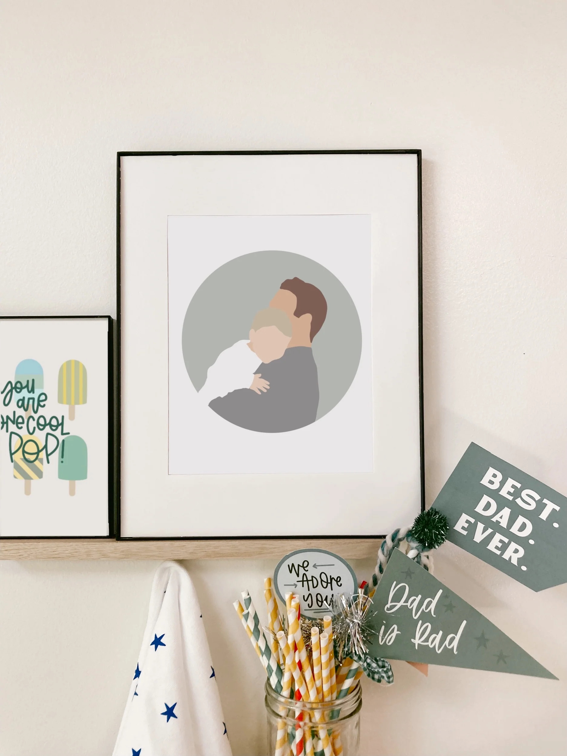 Father & Child Prints | Art Bundle | The Letter Vee