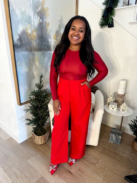 This is such a great holiday party outfit! Abercrombie is having 25% off + and extra 15% with the code CyberAF
Bodysuit: M  - $38
Pants: 31 - $57

#LTKCyberWeek #LTKHoliday #LTKGiftGuide