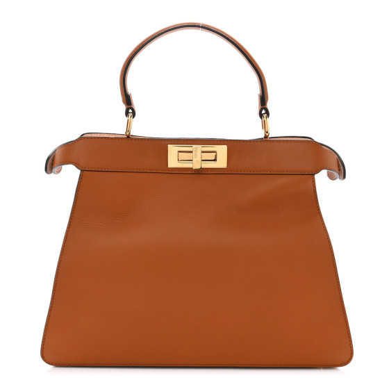 Vitello Seta Shiny Nappa Medium Peekaboo I SEE U Satchel Cuoio Light Rose | FASHIONPHILE (US)