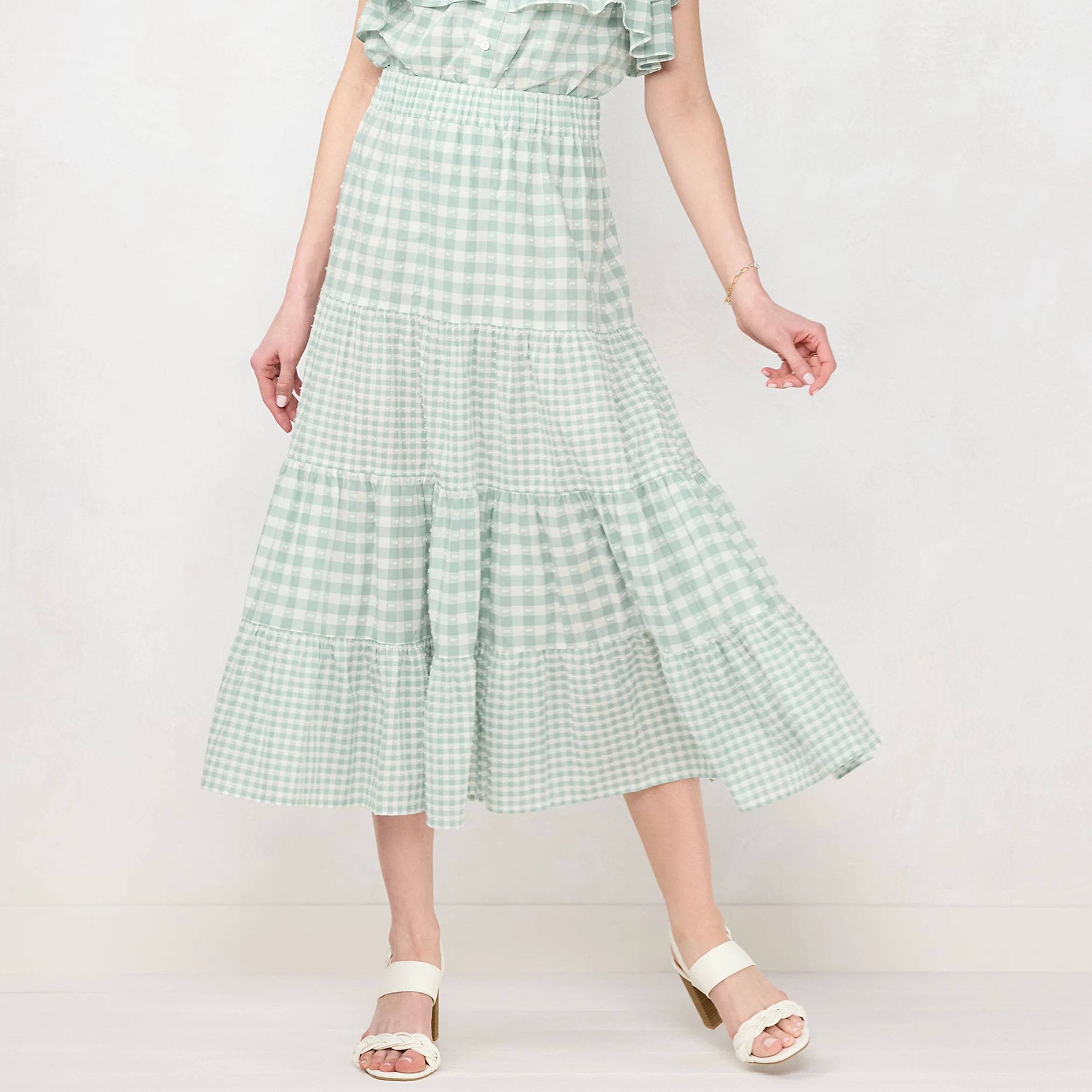 Women's LC Lauren Conrad Tiered Midi Skirt | Kohls | Kohl's