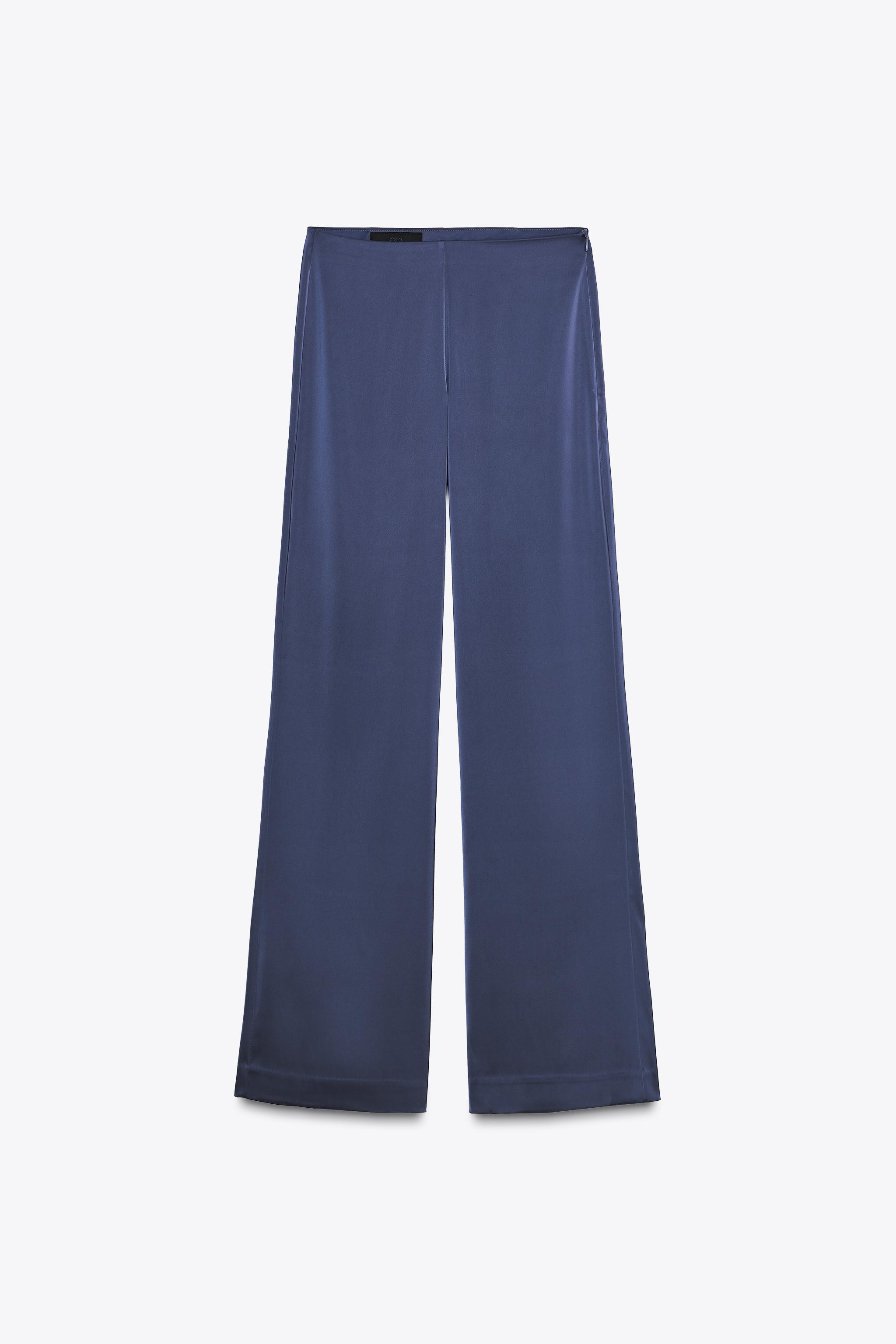 HIGH-WAIST SATIN TROUSERS | Zara UK