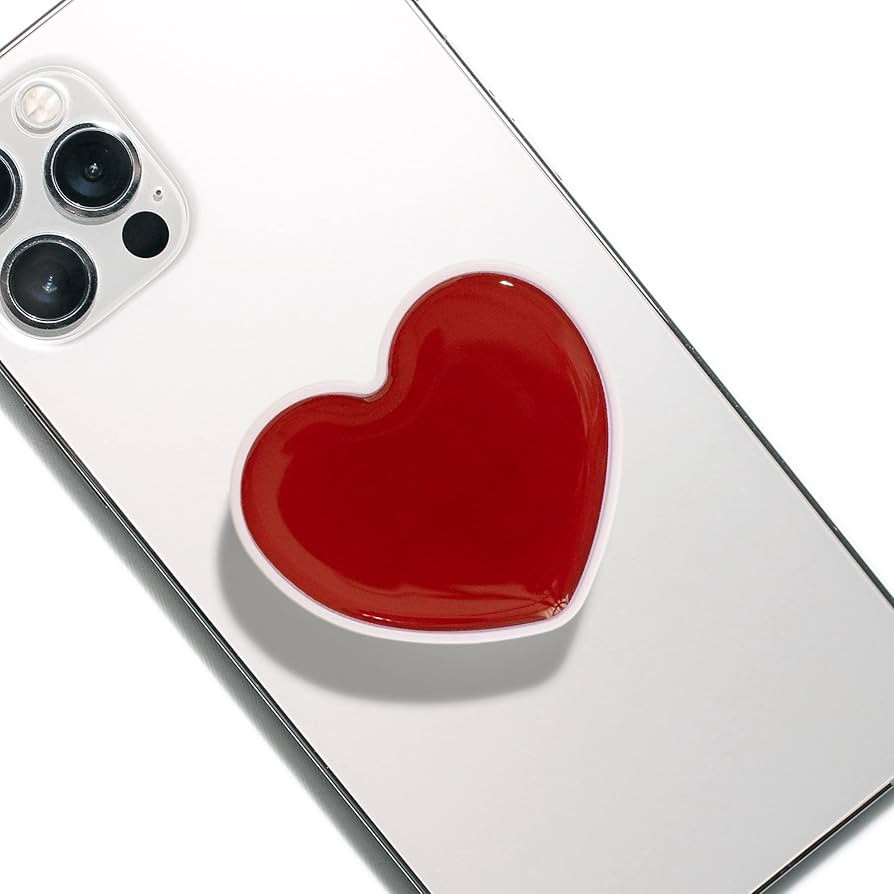 DALSTONE Cute Solid Color Heart Shape Collapsible Expandable Multi Functional Mobile Phone Grip &... | Amazon (US)
