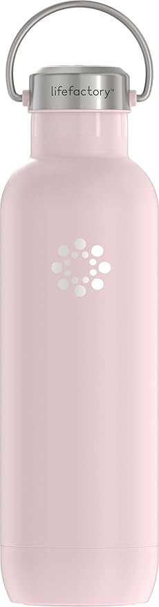 LIfeFactory Stainless Steel Vacuum-Insulated Sport Bottle, 24 Ounce, Desert Rose | Amazon (US)