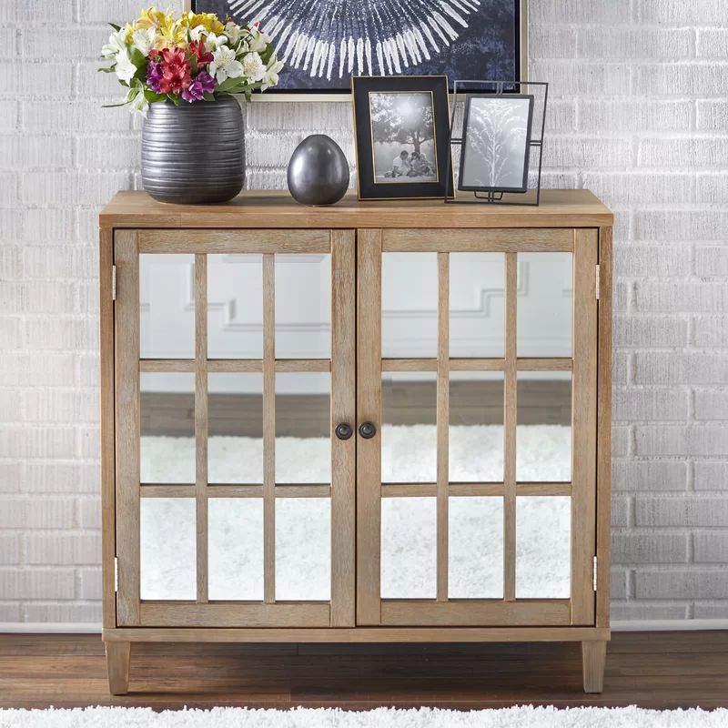 Gasconade 2 Door Mirrored Accent Cabinet | Wayfair North America