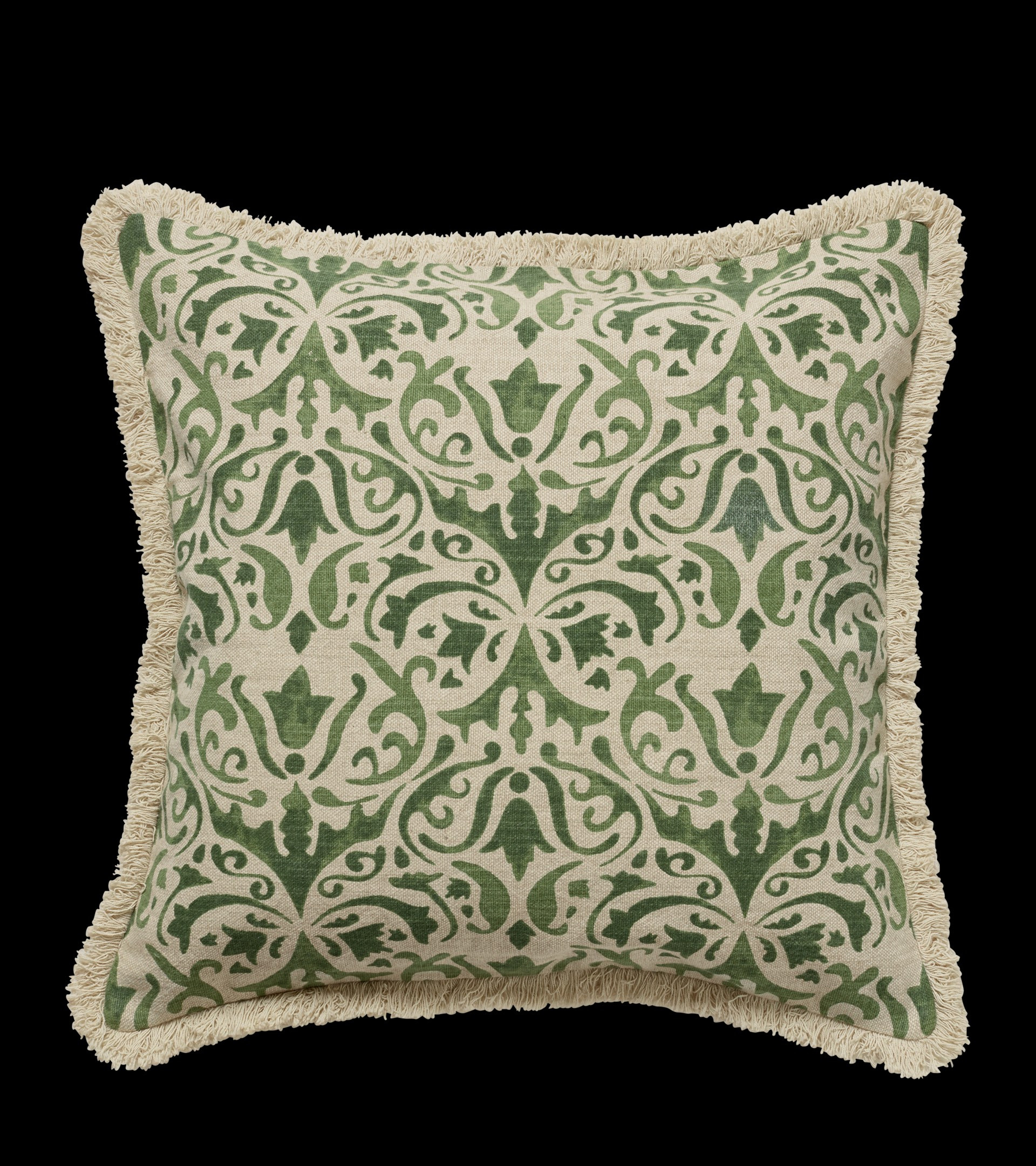 Nassau Cushion Cover - Moss | OKA UK