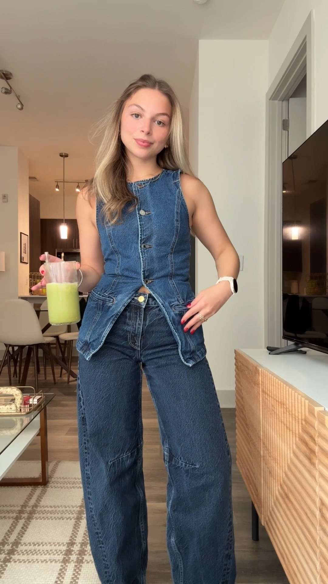 Double denim done right. This sleeveless denim top and wide-leg jeans combo is my go-to for a chic work outfit that transitions seamlessly into everyday wear. Perfect for the office, coffee runs, or weekend plans.

#LTKFindsUnder50 #LTKPetite