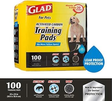 Glad for Pets Black Charcoal Puppy Pads-New & Improved Puppy Potty Training Pads That ABSORB & NEUTR | Amazon (US)
