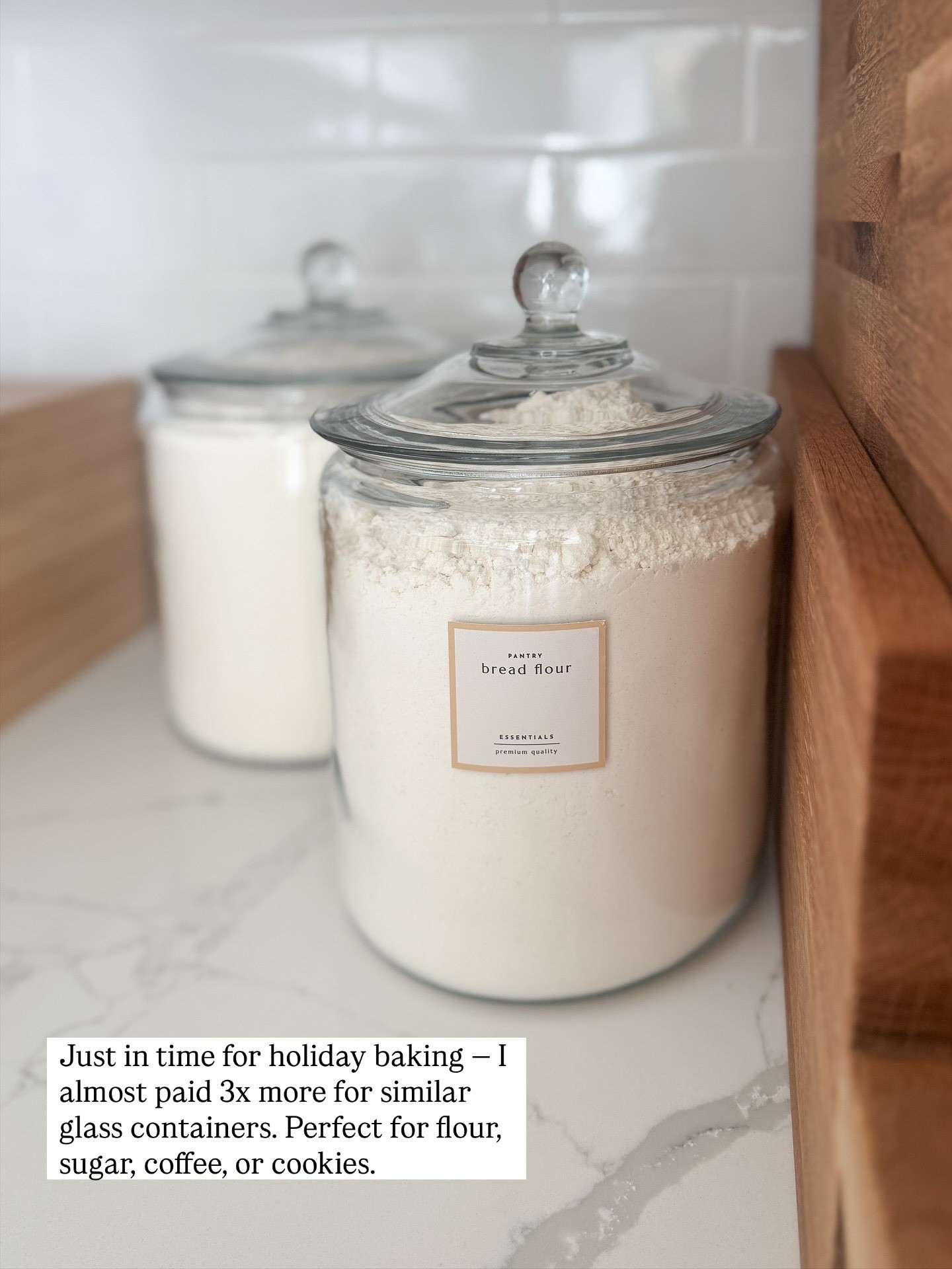 Shop my glass jars! I keep them on our kitchen counter for flour, but they’re perfect for holiday cookie storage or even coffee. A simple, functional piece that still feels curated on the counter.

#LTKmomlife #LTKCyberWeek #LTKfoodie