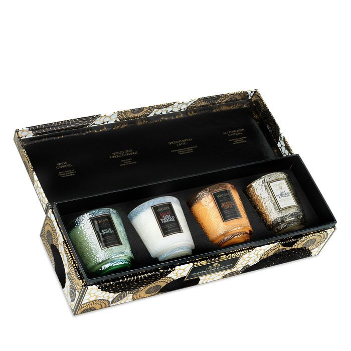Velvet Holidays Petite Pedestal Candle Gift Box, Set of 4 | Bloomingdale's (US)