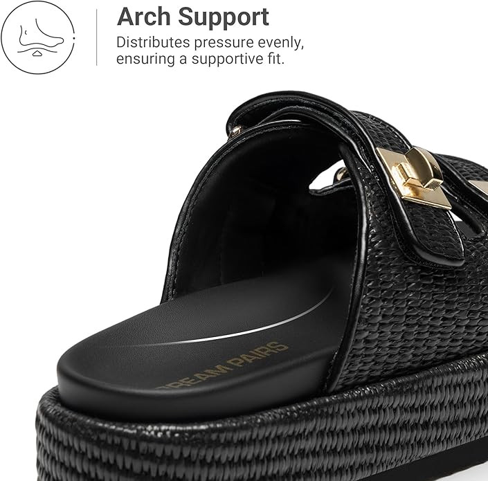 DREAM PAIRS Platform Sandals Women Raffia Espadrilles Summer Comfortable Wedge Sandals Beach Vaca... | Amazon (US)