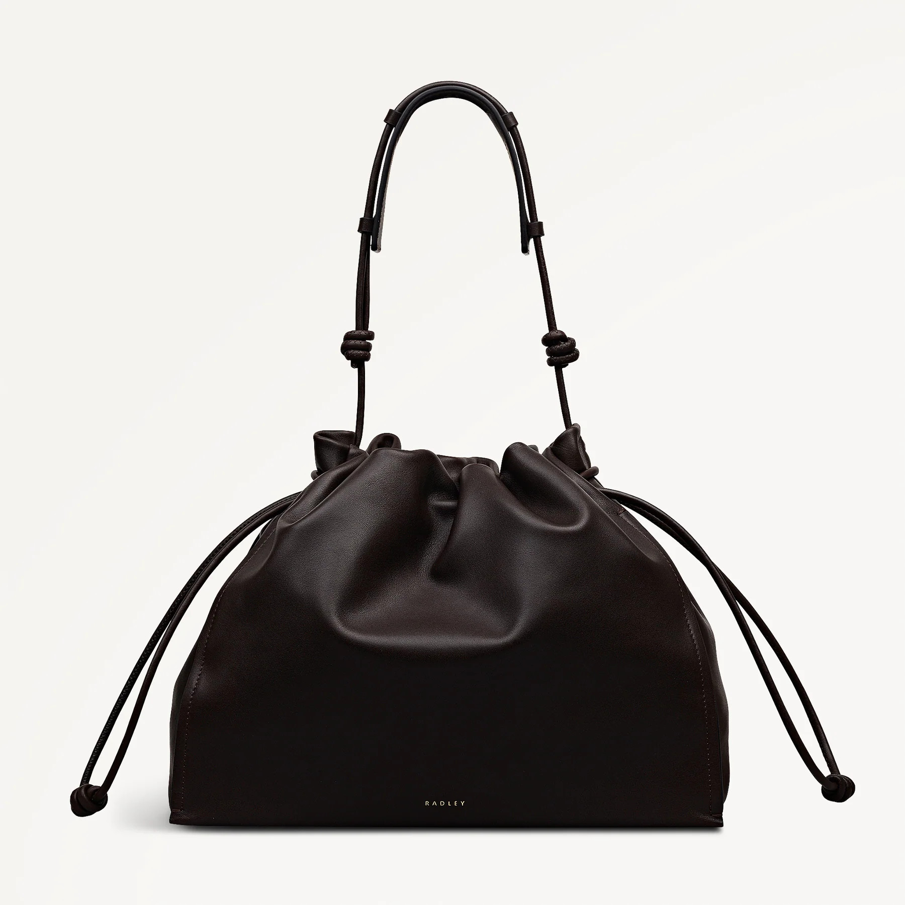 Dark Oak Large Drawstring Shoulder Bag | The Roxburgh SS26 | Radley London | Radley