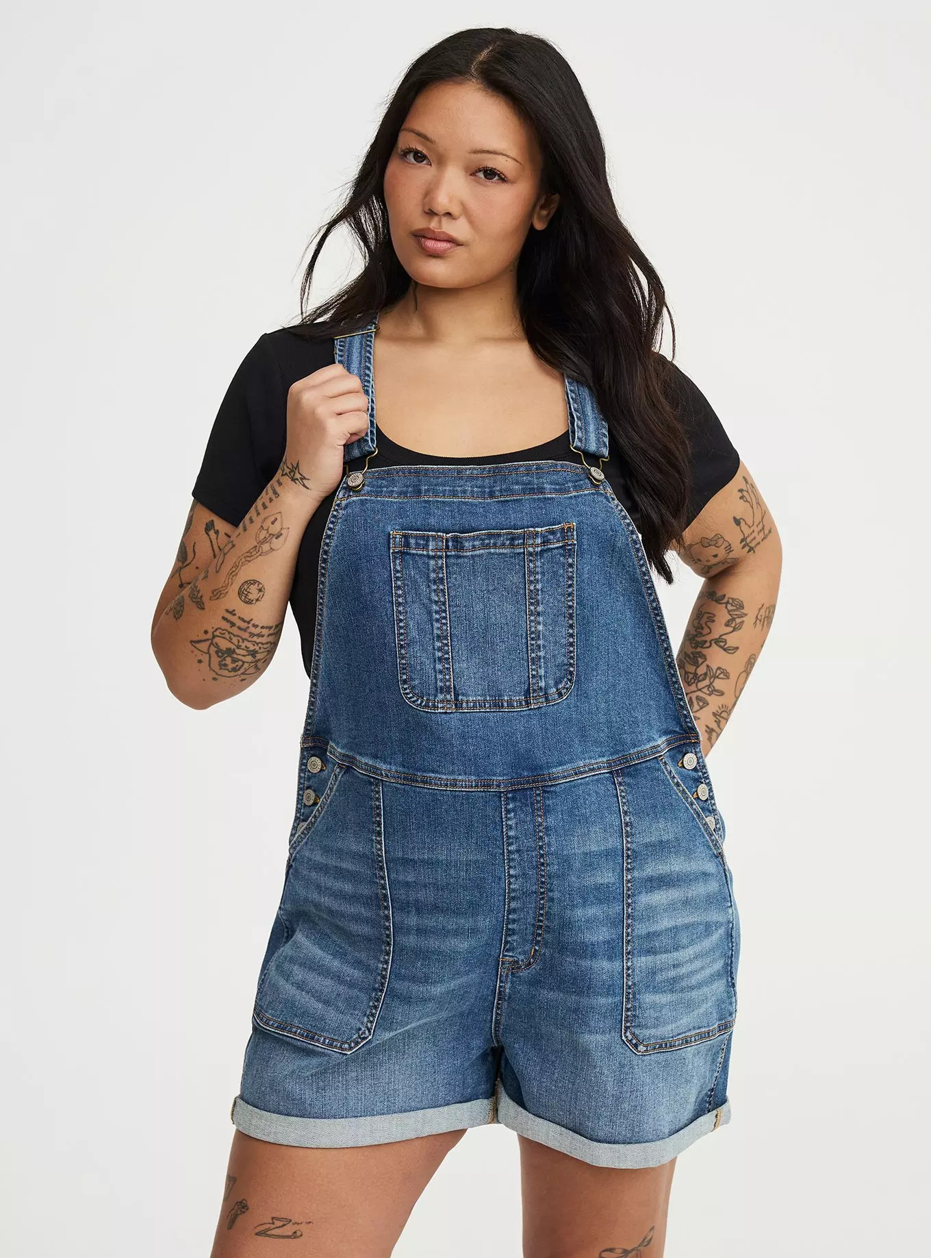 3'' Relaxed Denim Shortall | Torrid (US & Canada)