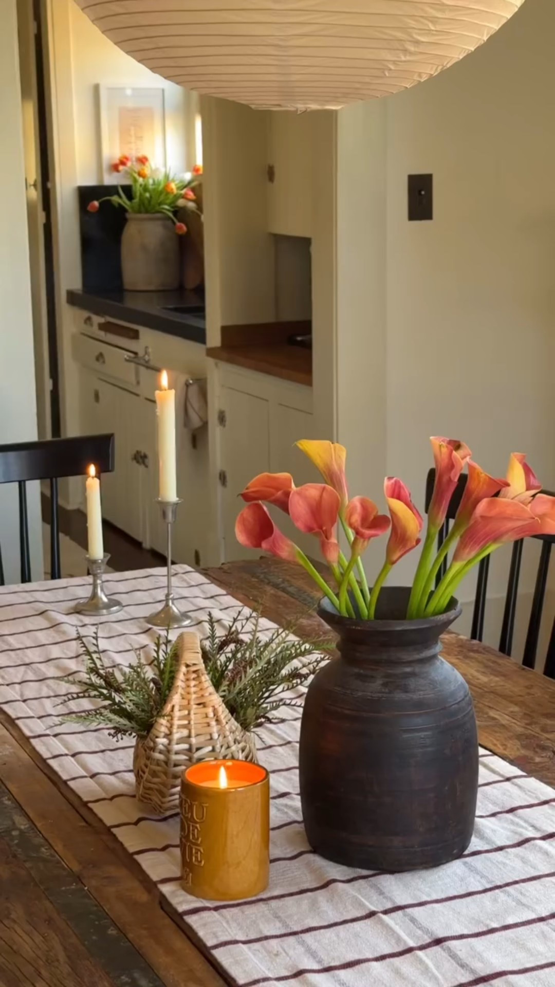 Spring home decor is in full swing, flowers are fresh from Trader Joe’s! 