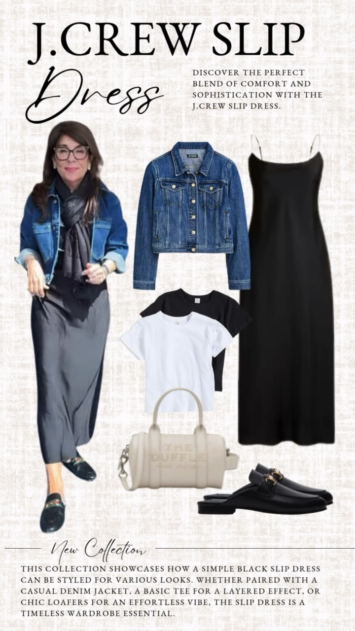 This collection showcases how a simple black slip dress can be styled for various looks. Whether paired with a casual denim jacket, a basic tee for a layered effect, or chic loafers for an effortless vibe, the slip dress is a timeless wardrobe essential.

#LTKItBag #LTKTravel #LTKStyleTip
