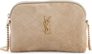 Gaby Cassandre Quilted Suede Crossbody Pouch | Nordstrom