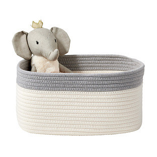The Container Store® Small Kawaii Cotton Rope Bin Blue | The Container Store