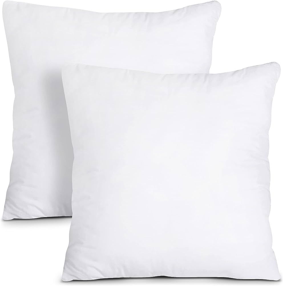 Utopia Bedding Throw Pillows Insert (Pack of 2, White) - 16 x 16 Inches Bed and Couch Pillows - I... | Amazon (US)