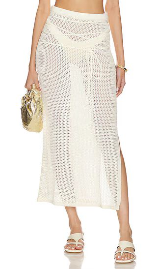 Soline Midi Skirt in Ivory | Revolve Clothing (Global)