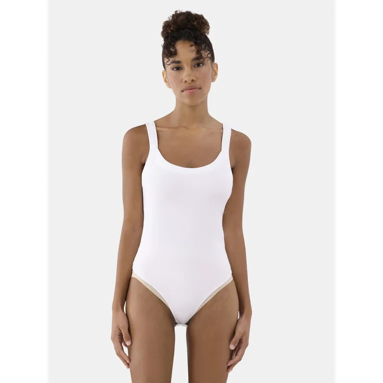 No Boundaries Seamless Tank Bodysuit, Women’s and Women’s Plus - Walmart.com | Walmart (US)