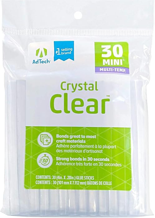AdTech Hot Glue Sticks 4" Mini Size, Clear, 30 Sticks | Amazon (US)