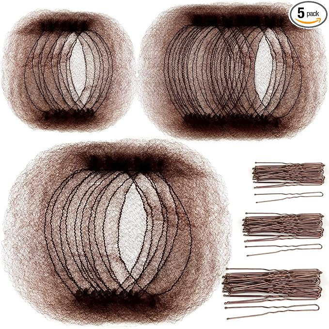 Teenitor Hair Accessories Hair Net Set, Includes 40pcs Invisible Hair Nets for Ballet Recital & 8... | Amazon (US)