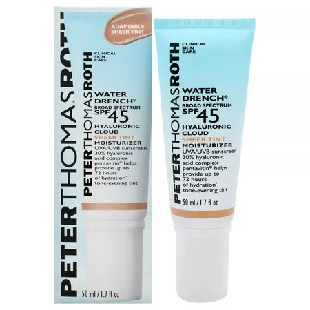 Peter Thomas Roth Water Drench SPF 45 Hyaluronic Cloud Sheer Tint Moisturizer 1.7 oz | Walmart (US)