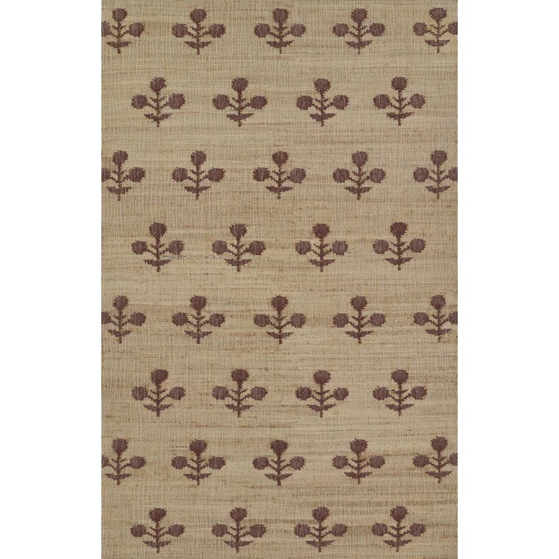 Erin Gates by Momeni Orchard Bloom Rust Hand Woven Wool and Jute Area Rug | Birch Lane