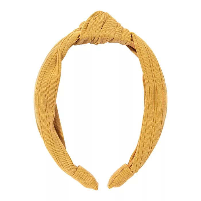 Women's Sonoma Goods For Life® Yellow Ribbed Top Knot Headband | Kohl's