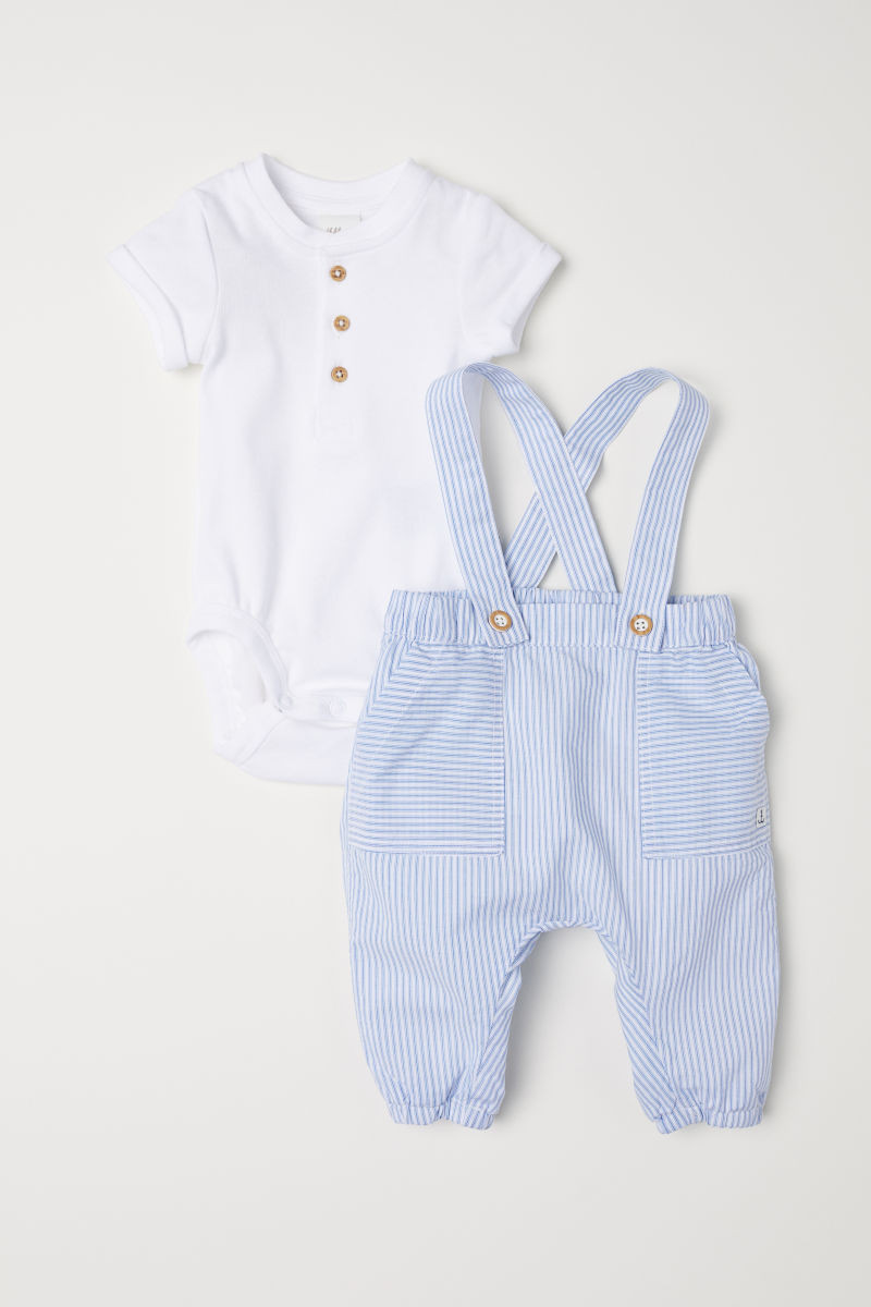 H&M Bodysuit and Bib Overalls $24.99 | H&M (US + CA)