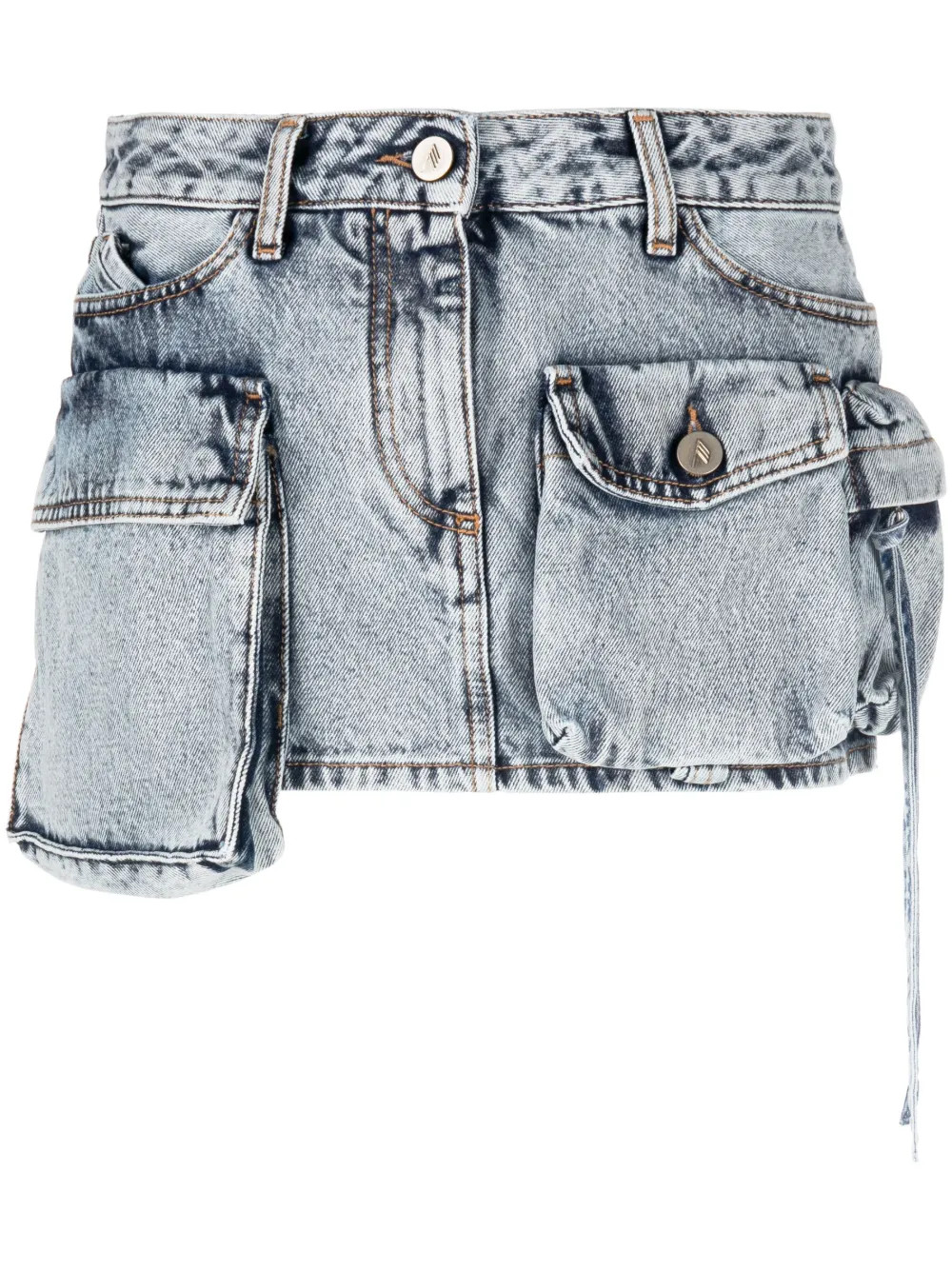 The Attico Fay Denim Miniskirt - Farfetch | Farfetch Global